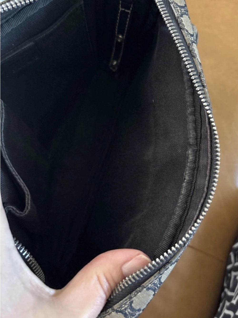 Vintage Celine Triomphe Patterned Canvas And BlueLeather Crossbody/shoulder bag - Picture 8 of 16